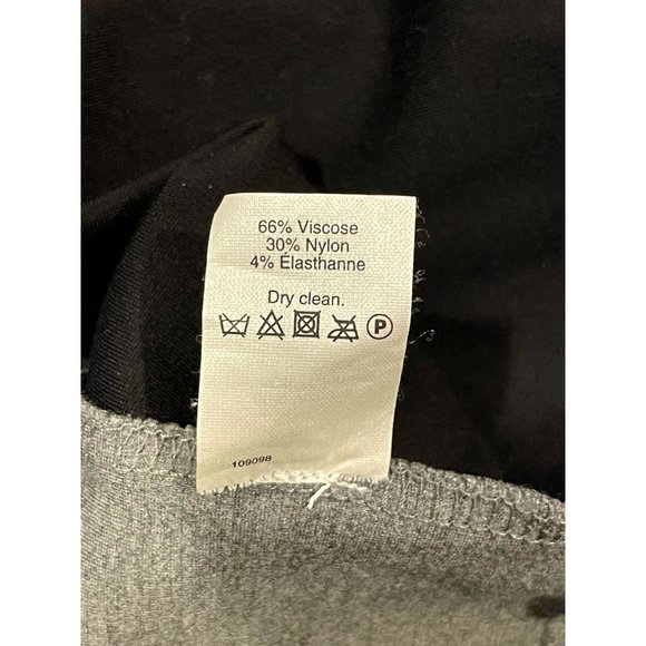 J. Crew Women Colorblock Ponte Dress A9687 Back Zip Crew Neck Gray Black Size 2 - Picture 8 of 8